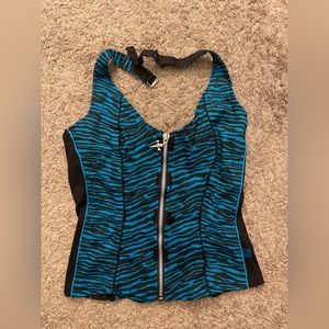 Tripp nyc zip halter top